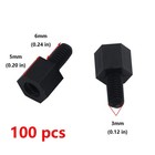 100 Pcs M3 X 5 6mm Nylon Male Female Thread Hex Nuts Spacer Standoff Pillar