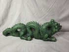Vintage Green Wax Dragon Candle 24  Long - Rare 2-wick Mold - Unlit Colectable