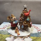 Wee Forest Folk Christmas Figurine Tm-6 - The Littlest Pine Cone Tree In Box