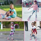 Roller Skates For Girls Boys Kids 4 Size Adjustable Light Up Wheels birthday    