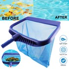 Swimming Pool Leaf Rake Skimmer Net - Heavy Duty Debris Cleaning Scoop Mesh Bag