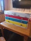 Vintage 3 Drawer Wood Apothecary Spool Cabinet Trunk Chest Estate Find