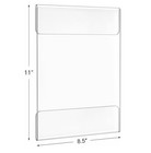 12 Pack  stick  Clear Acrylic Sign Holder 8 5 X 11 Wall Mount