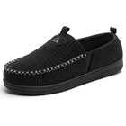 Mens Slippers Moccasin Corduroy House Slippers Shoes Memory Foam   Warm Cozy