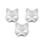 Cat Maskpcs Therian Masks White Cat Masks Blank Diy Halloween Mask Animal 3