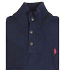  new - Polo Ralph Lauren Mens Classic 3 Button Cotton Sweater - Navy   S - Xxl