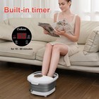 Collapsible Foot Spa Bath Massager With Heat  Bubbles  Pedicure Foot Spa