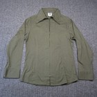 Royal Highness Equestrian Western Show Shirt Girls Xl Olive Green Zip Up Riding