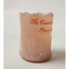 Cambridge Glass Crown Tuscan Pink Souvenir Toothpick Holder Founded 1901 Vintage