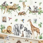 Jungle Animals Wall Decals Stickers Kids Room Nursery Decor Removable Waterproof
