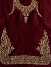 Hand Embroidered Wine Red Velvet Salwar Kameez Suit Set   Custom Size   Heavy   