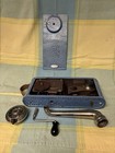 Blue Portable Crank Gramophone Phonograph W  Turntable  Tonearm   Case