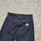 Adidas Leggings Womens Medium Black Crop Athletic Workout Running Yoga 26x25 A1