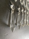 15- Vtg 3    Icicle Crystal Prisms Pendants   76mm