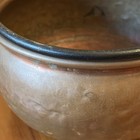 Antique Hand Hammered Copper Cauldron Pot - Planter 8  Diameter X 5    High Rustic