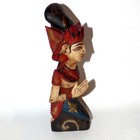 Vintage Balinese Hand-carved Wooden Dancer Goddess Statue Dewi Sri Style