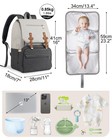 Baby Diaper Backpack With Changing Pad And Insulated Pockets  Large Colorbloc   