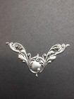 23574         2 Pc  Matte Silver Oxidized Victorian Corner Brass Jewelry Finding