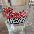 Coors Light Beer Pitcher 48oz Thick Clear Glass 8 75  With Mtn Scene