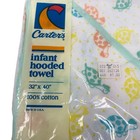 Vintage Carters Baby Terry Cotton Hooded Bath Towel Turtles 32 x40  New Nos
