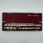 Yamaha Yfl-211 Student Flute Silver Plating With Hard Case Used Yfl211