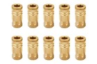 1 4  Brass Female Industrial Coupler - 10 Pack Air Hose Fittings  Quick Connect