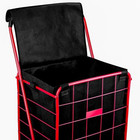 Folding Grocery Basket Cart Liner Shopping Wheel Large Utility Laundry18 x15 x24