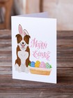 Caroline s Treasures Red And White Border Collie Easter Greeting Cards Pack Of 8