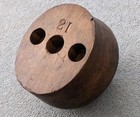 Vtg Antique Milliner 21 Wood Hat Block Mold Form Hatter Tool 21  - 5 5 8