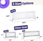 1-pack Toddler Bed Rail Guard 55 5x19 5 Swing Down Safety Rail White