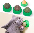 Natural Catnip And Silvervine Balls - 4 Count For Play   Teeth Cleaning