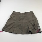 Title Nine 10  fits 30w  Athleisure Nylon Stretch Skirt Skort Shorts Brown Gray