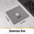 Square Shower Mat  24 X 24 Inch Non Slip Bath Mat For Tub  Soft Pvc Loofah Batht