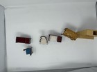 1 12 Dollhouse Miniature Hardwood   Fabric Living Room Furniture Set Lot 6pcs