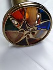 2 Wheel Stained Glass Brass Kaleidoscope