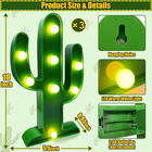 Extra Large - 3 Pack Led Cactus Light Cinco De Mayo Decorations 10 X 5 5 Inch Ca