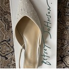 Betsey Johnson Ivory Pearl Beaded Slingback Bridal Shoes Size 7