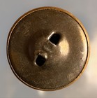 Brass Round Metal Button Flower Floral Raised Design 1 Inch Vintage