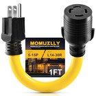Nema 5-15p Male To L14-30r Female Power Adapter Cord  3 Prong 5-15p To L14-30r