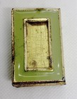 Vintage Sm Gold Tone Green Enamel Match Box Holder Empty La Petite Swedish Box