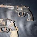 Vintage 1930 s All Metal Wyandotte Cap Gun Pistol Pair Of 2 Need Repair