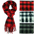 For Womens 100  Cashmere Scarf Buffalo Check Plaid Tartan Made In Scotland