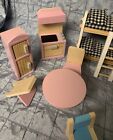 Kidkraft Wooden Dollhouse Dolls- Furniture kitchen  bath  Bedroom  Living Room