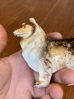 Vintage Ceramic Porcelain Collie Dog Figure 5   x3 5    Tall Japan Figurine Lassie
