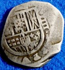 4 Reales Silver Spanish Land Treasure  Date Circa 1607-1617