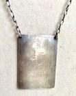 Vintage Sterling Silver Queen Of Wands Tarot Card Pendant Necklace