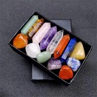 14pc set Reiki Healing Crystals Kit With Gift Box Natural Crystal Quartz Xmas  w