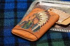 Rare St  Louis World s Fair 1904 Souvenir Antique Painted Leather Cigar Case