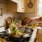 Pure Titanium Hammered Frying Pan With Lid  12 Inch Skillet  No Coating Cookw   