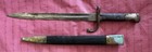 Wwii Original Steel Bayonet W  Wood Handle